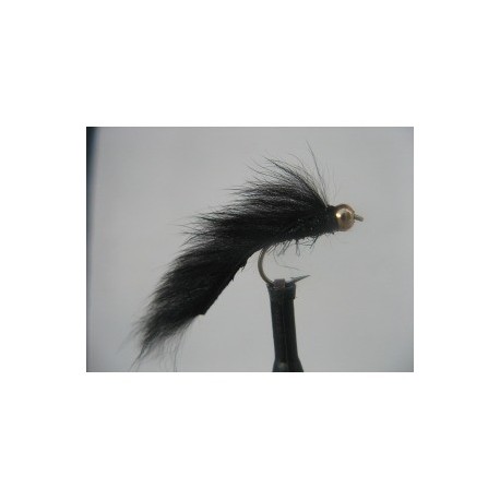 gold head black pine squirrel mini zonker
