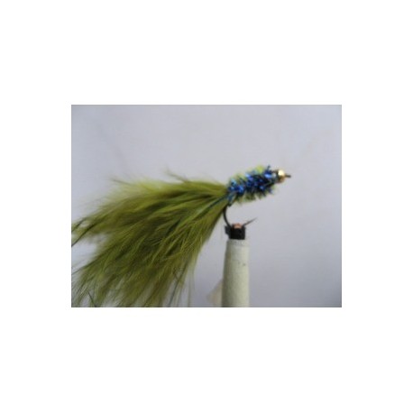 gold head chenille neon damsel