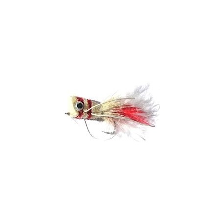 red white bass bug popper