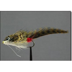 Sculpin Deer Hair Olive Red Butt side