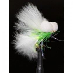 uv cat white eyed booby with marabou tail