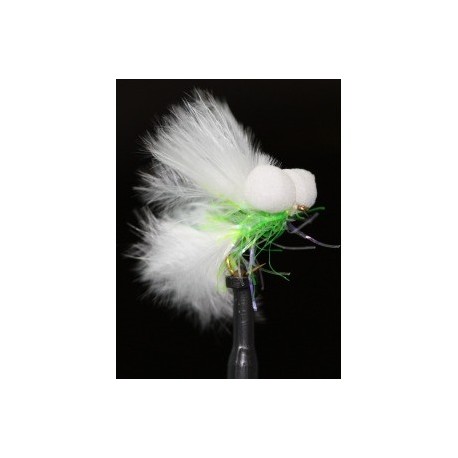 uv cat white eyed booby with marabou tail