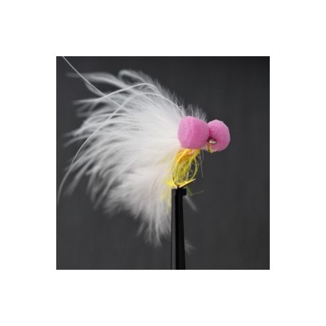 uv sunburst straggle booby with white marabou tail