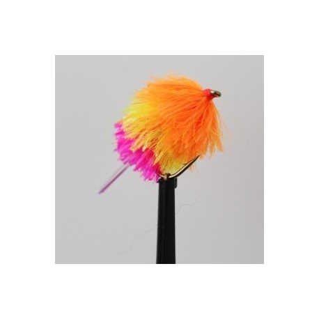 orange sunburst pink flash tail blob