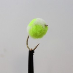 white and chartreuse egg
