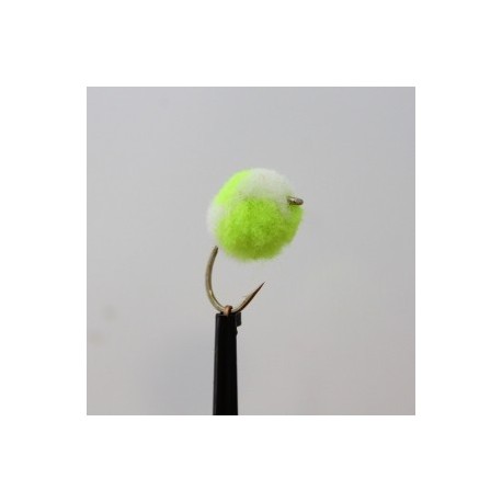 white and chartreuse egg