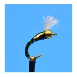 Troutflies UK Epoxy Buzzers – 12 Pack Fly Fishing Flies (Redhead, Black & Olive) Sizes 10/12