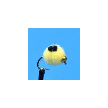 Bead Head Egg Yellow W Black Spot