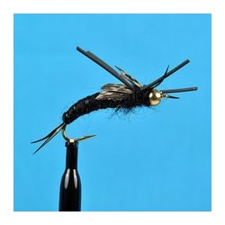Bead Head K's Stone Fly Black Rubber Leg