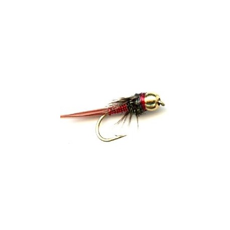 red copper john nymph button