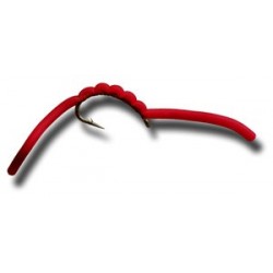 Squiggly San Juan Worm Blood Red