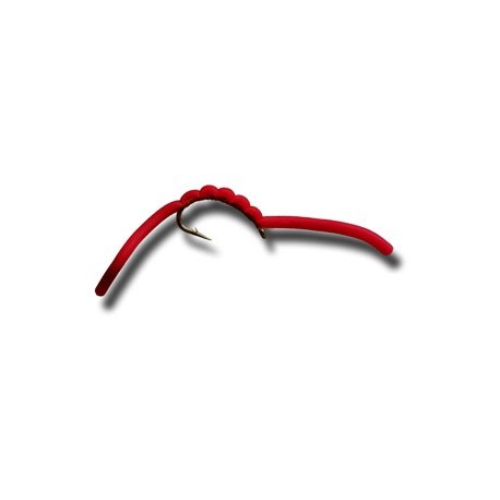 Squiggly San Juan Worm Blood Red