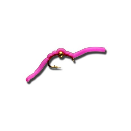 BH Squiggly San Juan Worm Hot Pink
