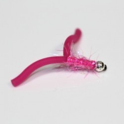 hot pink two tailed squirmy worm