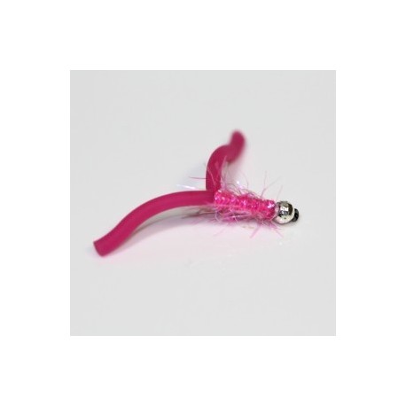 hot pink two tailed squirmy worm