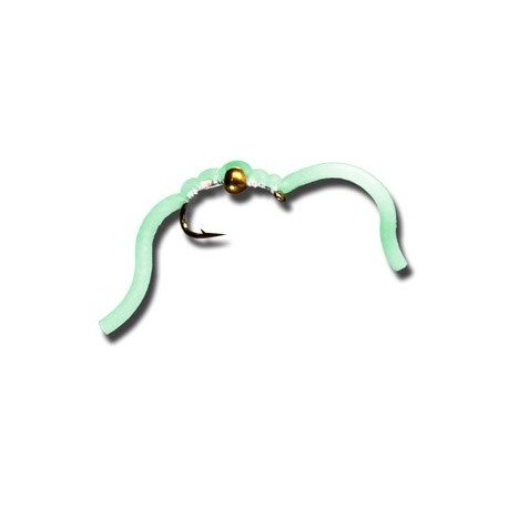 BH Squiggly San Juan Worm Glow In The Dark