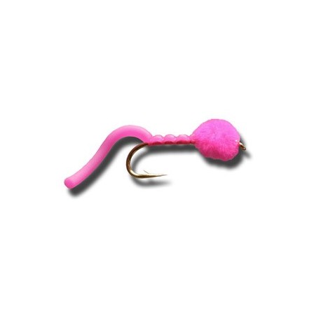 Egg Sucking Squiggly Worm Hot Pink