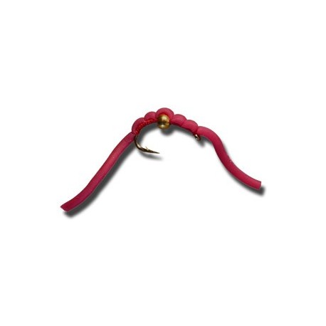BH Squiggly San Juan Worm Blood Red