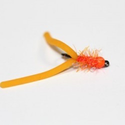 orange two tailed squirmy worm