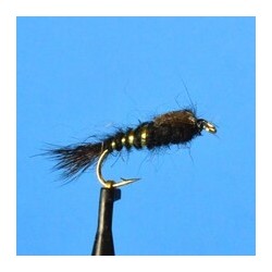 Gold Ribbed Hares Ear Nymph   Black