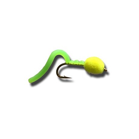 Egg Sucking Squiggly Worm FL Green