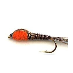 orange pheasant tail button