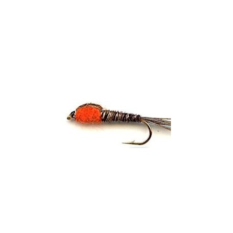 orange pheasant tail button