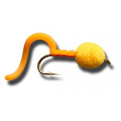 Egg Sucking Squiggly Worm FL Orange