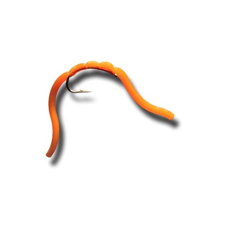Squiggly San Juan Worm Fl Orange