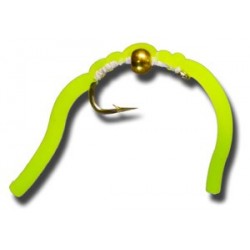 BH Squiggly San Juan Worm FL Yellow