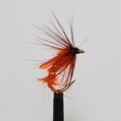 orange and claret emerger buzzer