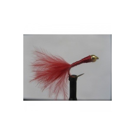 gold head marabou blood worm