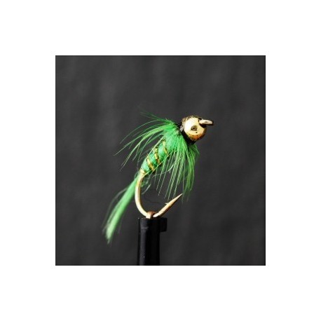 gold head green nymph with pheasant tail thorax cover
