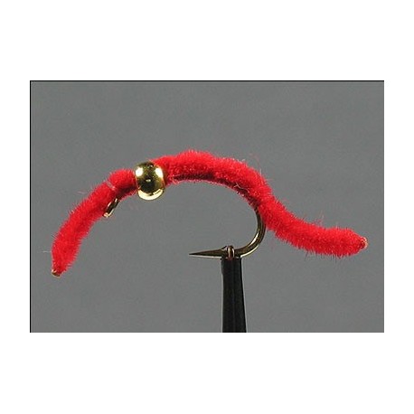 San Juan Worm Bead Head Red side