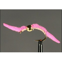 San Juan Worm Bead Head Hot Pink Side