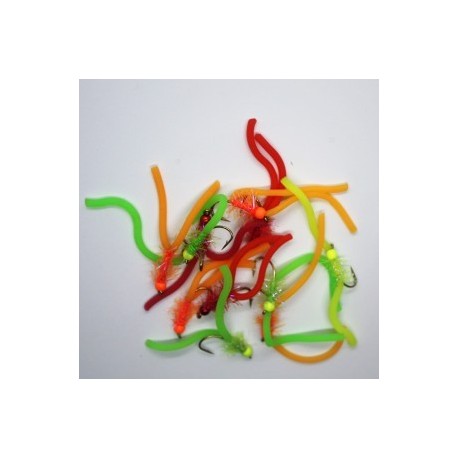 squirmy worm barbless selection