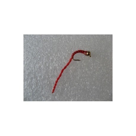 gold head epoxy flexifloss bloodworm