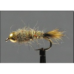 Hares Ear Nymph Bead Head Flashback Natural side