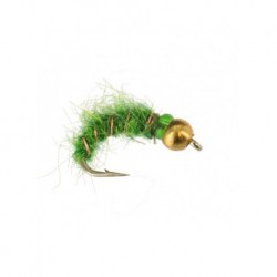 beadhead shaggy caddis  chartreuse