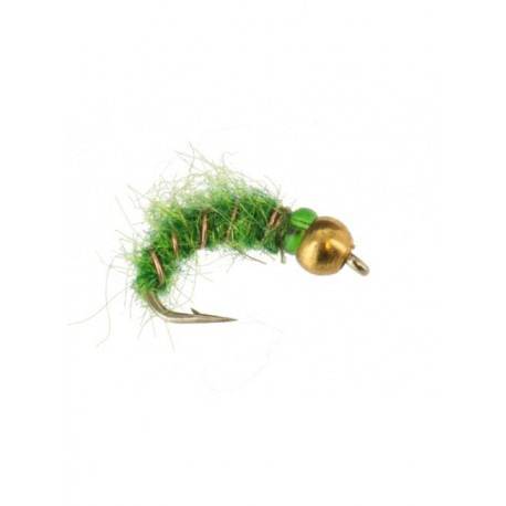 beadhead shaggy caddis  chartreuse