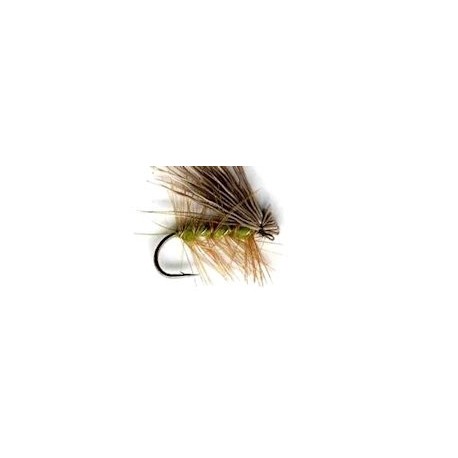 dark elk hair caddis button