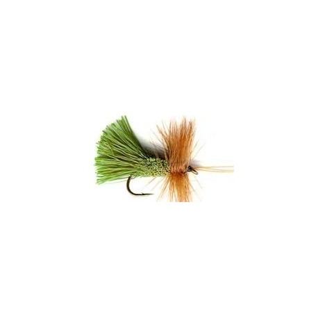 green goddards caddis button