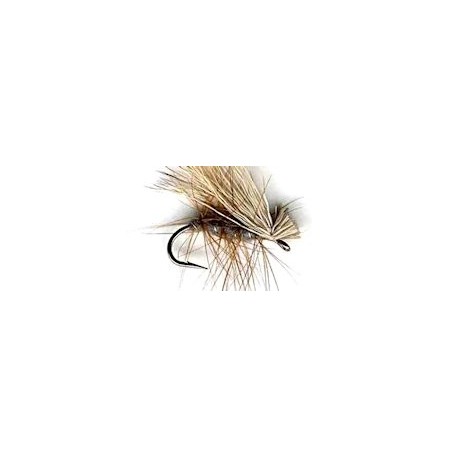 gray elk hair caddis button