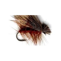 dark winged brown elk hair caddis button