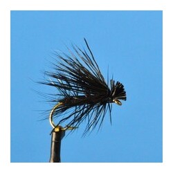 Elk Hair Caddis   Black W Black Hackle