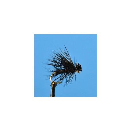 Elk Hair Caddis   Black W Black Hackle