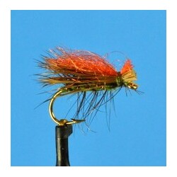 Elk Hair Caddis Olive W Hot Wing