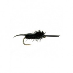 deer hair caddis black