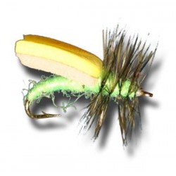 Foam Wing Caddis Bright Green