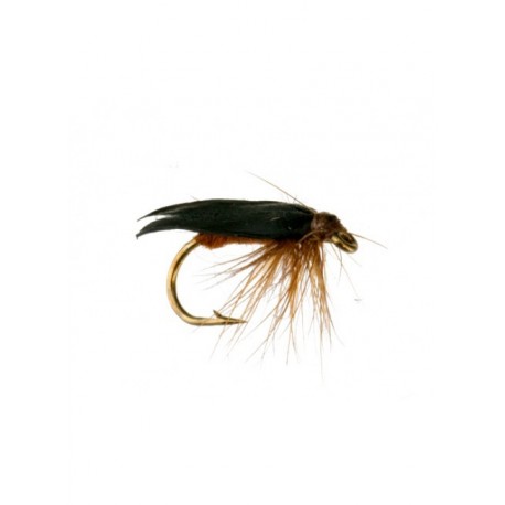 slow water caddis brown